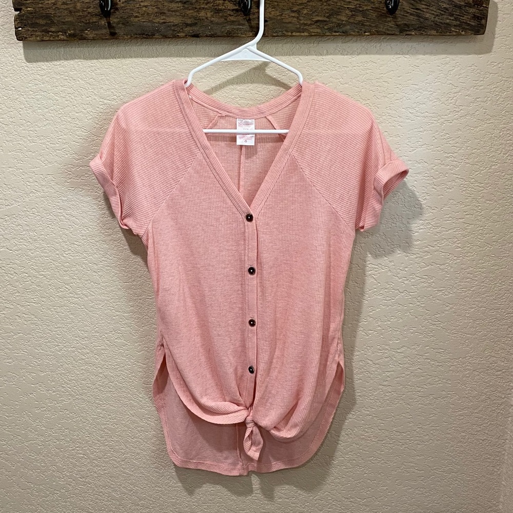 NWOT Pink NOBO Button Down Tied Shirt